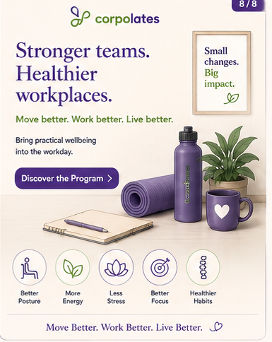 Corpolates brand message: Stronger teams. Healthier workplaces.